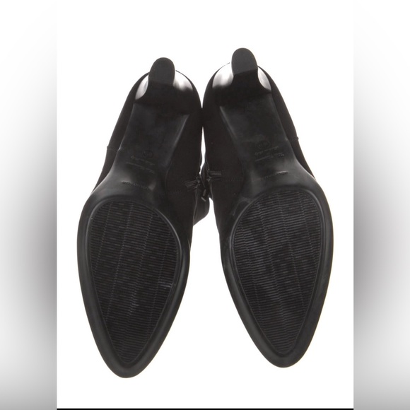 NWT Elegant AQUATALIA Black Suede Knee High Ladies Size US 8.5 Heeled Boots - Picture 4 of 4